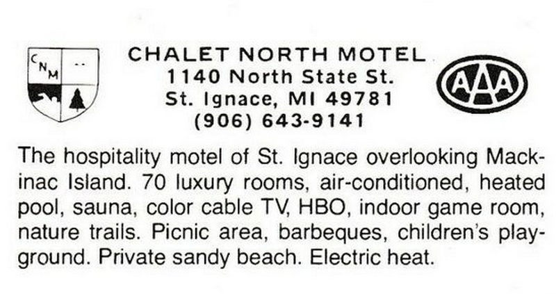 Chalet North Motel (Island View Lodge Motel) - Chalet North Postcard (newer photo)